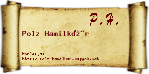 Polz Hamilkár névjegykártya